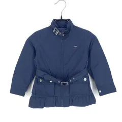 ラルフローレン キッズ 裏キルティング ベルト アウター ジャケット ネイビー 3/3T (HU27383)