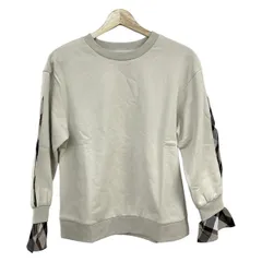 ブルーレーベルクレストブリッジ トレーナー サイズ38 M レディース美品  - ベージュ×黒×マルチ 長袖/フェイクレイヤード/チェック柄