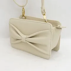 agnes b / アニエスベー ■ショルダーバッグ 合皮 オフホワイト  ゴールド 【バッグ/バック/BAG/鞄/カバン】 ブランド【中古】 