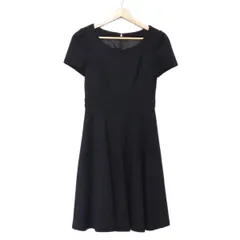 ANAYI(アナイ) ワンピース サイズ36 S レディース美品  - 黒 クルーネック/半袖/ひざ丈