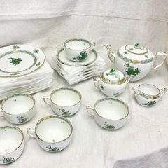 アウガルテン 忘れな草 ティーセット カップ ソーサー ポット プレート
