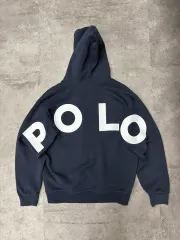 ポロ ラルフローレン ネイビー ビックロゴ フーディー