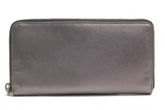 プラダ／PRADA 長財布 財布 ウォレット メンズ 男性 男性用 レザー 革 本革 シルバー 銀  2M1264 SAFIANO 小銭入れあり ユニセックス 男女兼用 ラウンドジップ ラウンドファスナー