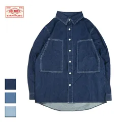 【新品】 BIG MIKE ビッグマイク Denim Utility Long Sleeve Shirt メンズ ワンウォッシュ/インディゴ M-XLのサムネイル