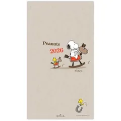 ホールマーク スヌーピー 手帳 2026年 スリム マンスリー スヌーピーと木馬 845766 (2025年 10月始まり)