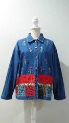 90-00’s Life Style Ethnic Denim Jacket L