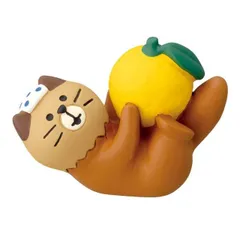 デコレコーポレーション ねこラッコ ゆず ZCB-86255 ミニチュア雑貨 concombre おふろでまったり ゆず日和 約50×26×h3