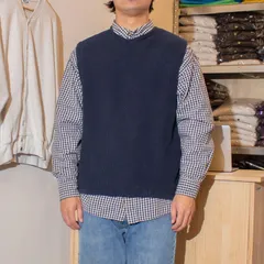 Structure 00's Pique Knit Vest【XL】メンズ 古着 鹿の子 ニット アメリカ古着 90s 80s