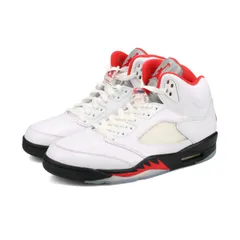 NIKE AIR JORDAN 5 RETRO TRUE WHITE/FIRE RED/BLACK US10.5-28.5cm