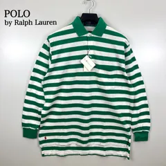 POLO by Ralph Lauren 00s archive NWT L/S polo rugger shirts M ポロバイラルフローレン タグ付 長袖ポロ ラガーシャツ ボーダー ナイガイ 日本企画 オールド 鹿子