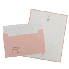 【メール便】ミッフィー 手紙セット レターセット coral ディックブルーナ Green Flash 便箋＆封筒 絵本キャラクター グッズ 