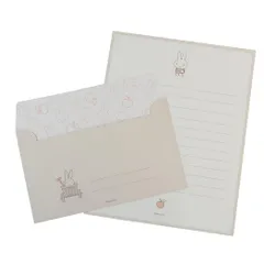 【メール便】ミッフィー 手紙セット レターセット beige ディックブルーナ Green Flash 便箋＆封筒 絵本キャラクター グッズ 