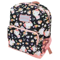 ハローキティ キッズリュック リュックサック ブラックフラワー サンリオ 丸眞 キッズデイパック 子ども キャラクター グッズ 