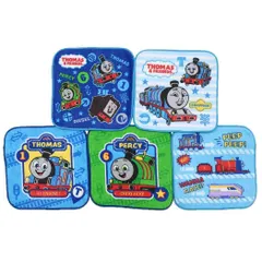 【メール便】きかんしゃトーマス ミニタオル ミニタオル5枚組 ソドー島の仲間たち 丸眞 はんかちタオル5枚セット 入園入学準備雑貨 キャラクター グッズ 