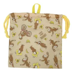 【メール便】おさるのジョージ 巾着袋 巾着S ジョージモカ 丸眞 入園入学準備雑貨 絵本キャラクター グッズ 