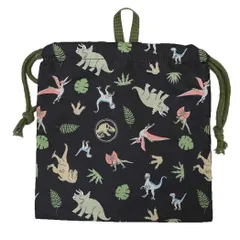 【メール便】ジュラシックワールド 巾着袋 巾着S ネイチャーワールド 恐竜 丸眞 入園入学準備雑貨 映画キャラクター グッズ 