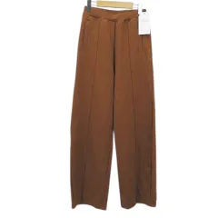 ロデオクラウンズワイドボウル RODEO CROWNS WIDE BOWL RCWB ワイドパンツ イージーパンツ S 茶色系 ブラウン 裾スリット サイドポケット ストレッチ タグ付き