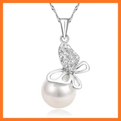 【新品】 [アイドルコ] ネックレス レディース シルバー925 ジルコニア 「蝶々の恋 」金属アレルギー対応 エレガント ファション アクセサリー デート/パーティー/誕生日/クリスマス/新年プレゼント最適 (C) 0