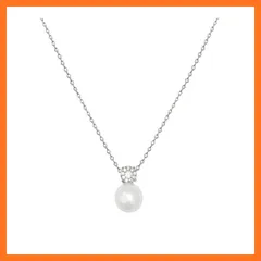 【新品】 [ROSELLA] パールネックレス ダイヤ プチプラ 結婚式 パーティー お呼ばれ 急なお呼ばれに フェイク アクセサリー 1