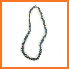 【新品】 [薇嵐Waylan] タヒチ真珠 不定形ストーンネックレス シンプルデザイン 925シルバークロス レディース 上品で個性的なジュエリー (38cm-40cm) (black)