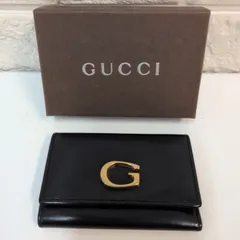 【ヴィンテージ】GUCCI　オールドグッチ　Gマーク　キーケース　６連　ブラック　箱付き