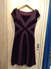 M08 シビラ ワンピース　美品　フォーマル　ベロア使い　ドレス　クラシカル