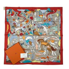 極美品 限定品 HERMES エルメス スカーフ シルク カレ90 ソーH Le saut