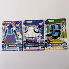 ① 2弾【コーデセット】テクノ風ジャージ サイバープリーツスカート サイバーラバーブーツ 霧矢あおい / アイカツ! Aikatsu!