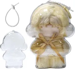 Letics SKULLPANDA スカルパンダ 専用ケース ディスプレイケース ぬいぐるみ 持ち運び (クリア,  15.4cm x 11cm)