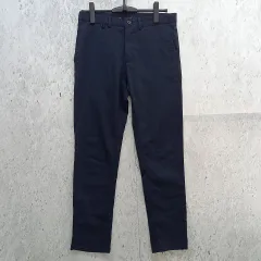 ZARA ザラ スラックス スーツパンツ ストレートパンツ フロントボタン シンプル ネイビー 36サイズ ◇〇☆