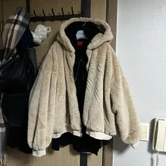 ブラウン ファー フードジップアップ リバーシブル フードジップアップ MA-1ジャケット