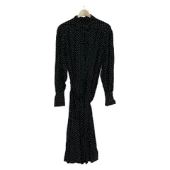 ラグアンドボーン ワンピース サイズS／P S レディース美品  - 黒×アイボリー レギュラーカラー/半袖/ロング/ドット柄/シャツワンピ