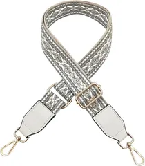 Purroo ショルダーストラップ バッグ用 太め 後付け 単品 ショルダー紐 付け替え 調節可能 (アッシュグレー)