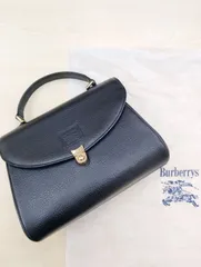 Burberrys ノバチェック オールド トップハンドル ブラック レザー バーバリー BURBERRY ヴィンテージ