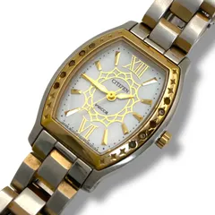 稼働 シチズン ウィッカ 腕時計 ソーラー シェル文字盤 レディース ts135