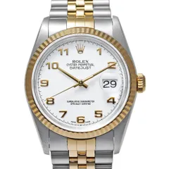 ロレックス デイトジャスト アラビアインデックス コンビネーション U番 1997年製造 箱・保証書付き Ref.16233 中古品 メンズ 腕時計