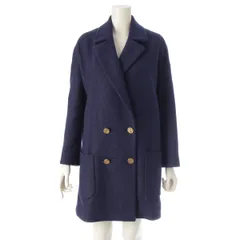 レッドヴァレンティノ ウール ダブルボタン コート ネイビー 40【中古】