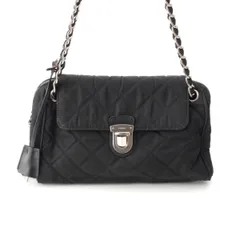 プラダ ナイロン キルティング ショルダーバッグ ブラック【中古】