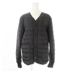 ユニクロ UNIQLO U ライトダウンジャケット ノーカラー Vカット M 黒 ブラック /CK27 ■GY61