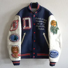 【美品】WHITESVILLE【フルデコ レザースリーブ スタジャン】38 スタジアムジャンパー ホワイツビル 26010528