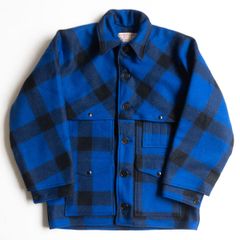 【美品】FILSON【ダブルマッキーノ クルーザー ジャケット】40 ブルー チェック USA製 フィルソン 26010650