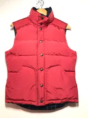 011072 MT RAINIER DESIGN SIXTY FORTY リバーシブル ダウンベスト S レッド ウール チェック グリーン マウントレイニアデザイン 355337706