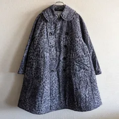 【美品】 COMME des GARCONS 【丸襟 レオパード ワイド コート】XS コムコム コムデギャルソン ワイドシルエット 26010703