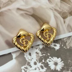 【美品】 クリスチャンディオール ヴィンテージ CDロゴ クリップ式 イヤリング アクセサリー  ゴールド系 Christian Dior Vintage Earrings Gold Accessories 22332