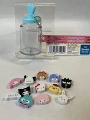 サンリオキャラクター 　水色容器　つめつめ消しゴム (12種×１個ずつ)