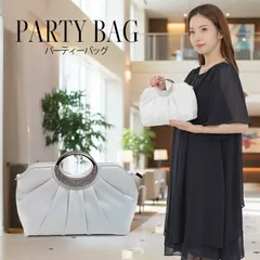 MIKA&MAYA 2way パーティーバッグ クラッチバッグ ハンドバッグ ショルダーバッグ セカンドバッグ レディース (グレー)