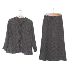 INGEBORG(インゲボルグ) スカートセットアップ レディース - 黒×白 ドット柄