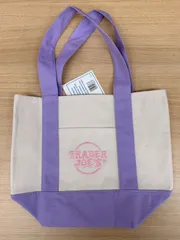 【2025春限定色】TRADER JOE'S トレーダージョーズ トレジョ ミニトートバッグ エコバッグ 手提げバッグ ECO BAG 紫