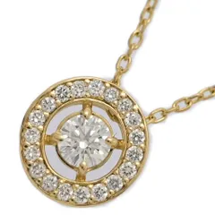0.105ct/0.06ct/Vendome Aoyama ヴァンドーム青山 取り巻き ダイヤモンド ネックレス ペンダント/K18YG-1.7g/イエローゴールド【♀】【N】【レディース】★■602479【中古】