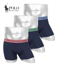 新品 未使用 並行輸入 POLO RALPH LAUREN ポロ ラルフローレン 下着 【3枚セット】CLSSIC TRUNK メンズ ボクサーパンツ 517733 ネイビーマルチベルトセット
